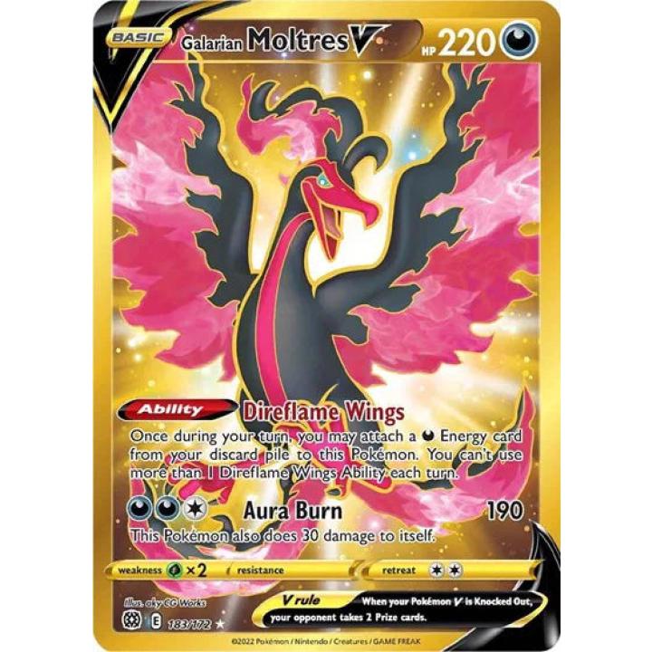 Galarian Moltres V 183/172 - Brilliant Stars - Holofoil