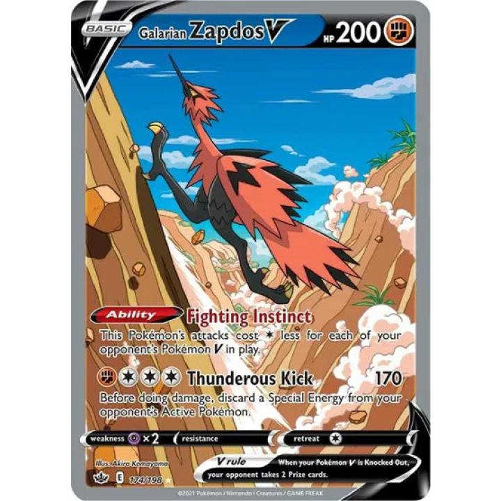 Galarian Zapdos V 174/198 - Chilling Reign - Holofoil