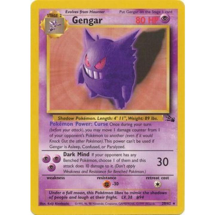 Gengar 20/62 - Fossil (Unlimited) - Normal