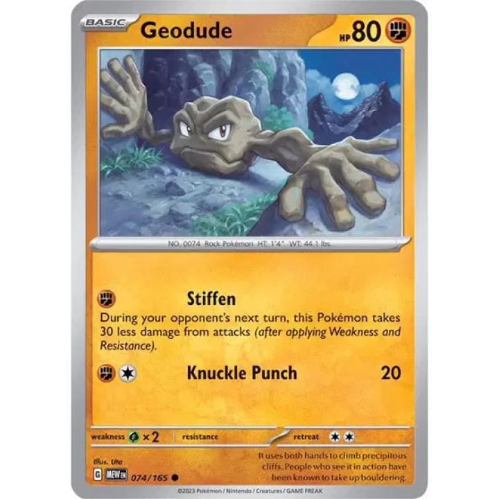 Geodude 074/165 - Scarlet & Violet 151 - Reverse Holofoil