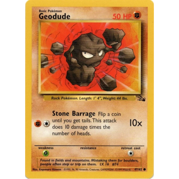 Geodude 47/62 - Fossil (Unlimited) - Normal