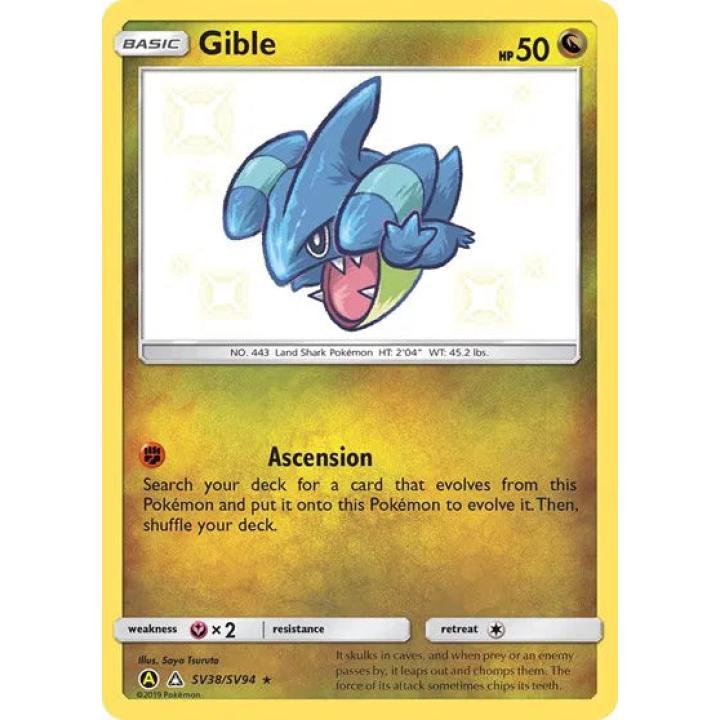 Gible SV38/SV94  - Hidden Fates: Shiny Vault - Holofoil