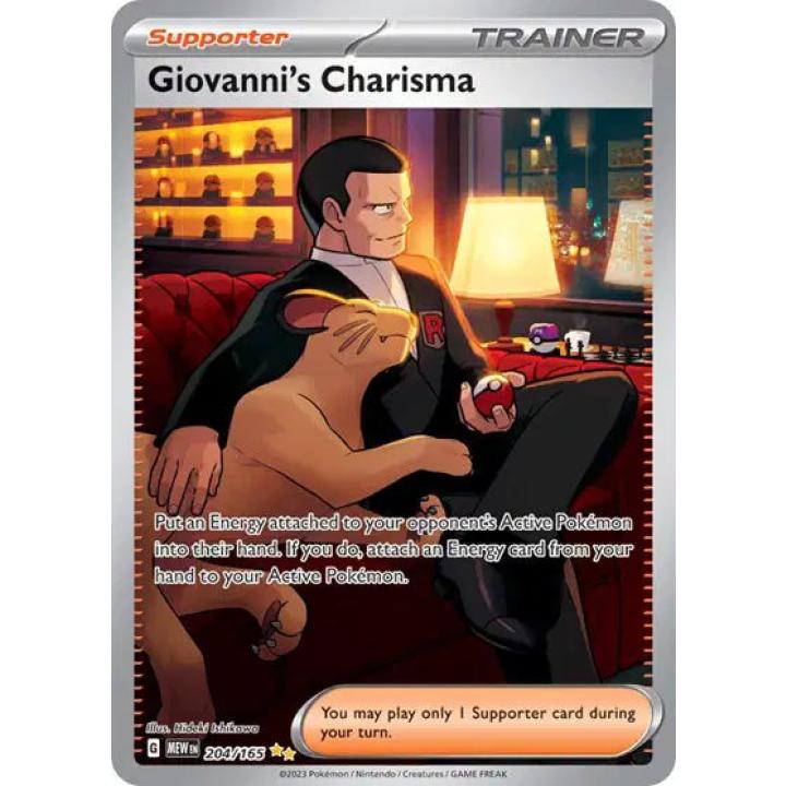 Giovanni's Charisma 204/165 - Scarlet & Violet 151 - Holofoil