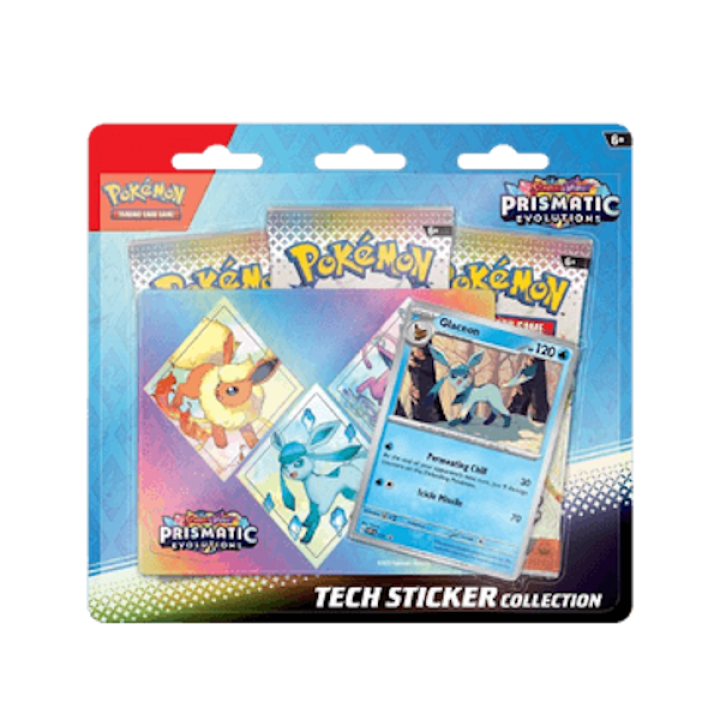 Pokémon Prismatic Evolutions: Glaceon Tech Sticker Collection