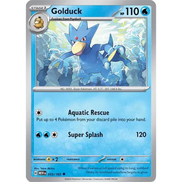Golduck 055/165 - Scarlet & Violet 151 - Reverse Holofoil