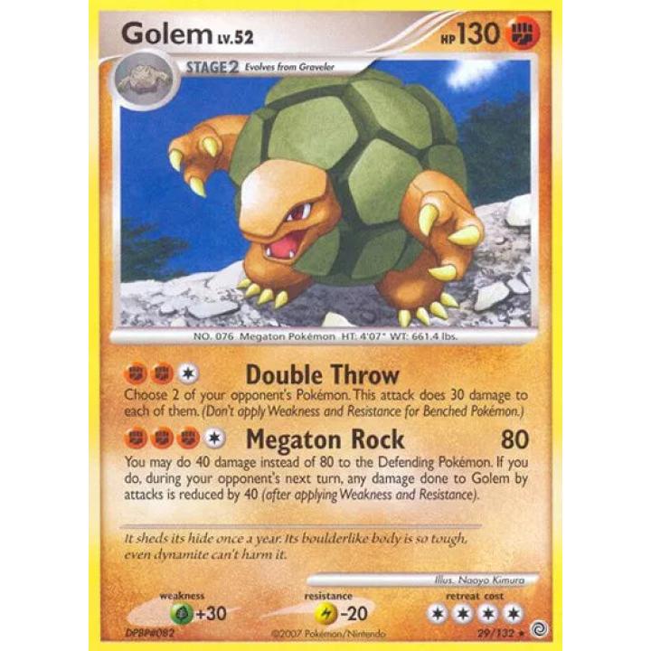 Golem Lv.52 29/132 - Secret Wonders - Reverse Holofoil