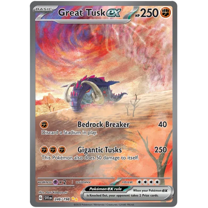 Great Tusk ex 246/198 - Scarlet & Violet - Holofoil