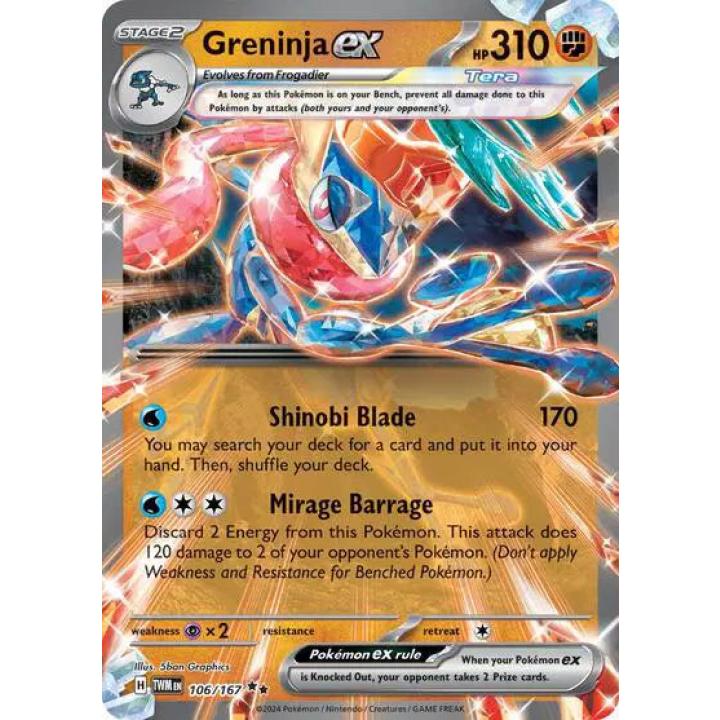 Greninja ex 106/167 - Twilight Masquerade - Holofoil