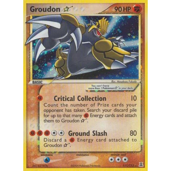 Groudon Gold Star 111/113 - EX Delta Species - Holofoil