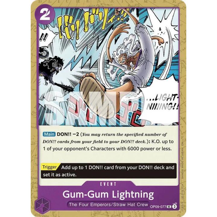 Gum-Gum Lightning (Reprint) OP09-077 - Starter Deck 26: PURPLE/BLACK Monkey.D.Luffy - Normal