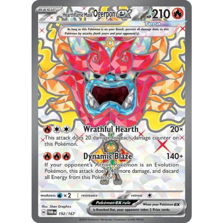 Hearthflame Mask Ogerpon ex 192/167 - Twilight Masquerade - Holofoil