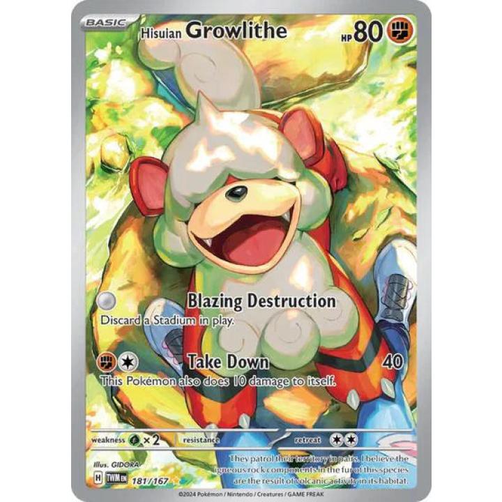Hisuian Growlithe 181/167 - Twilight Masquerade - Holofoil