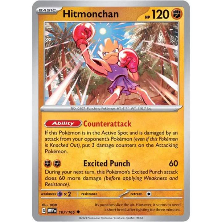 Hitmonchan 107/165 - Scarlet & Violet 151 - Reverse Holofoil