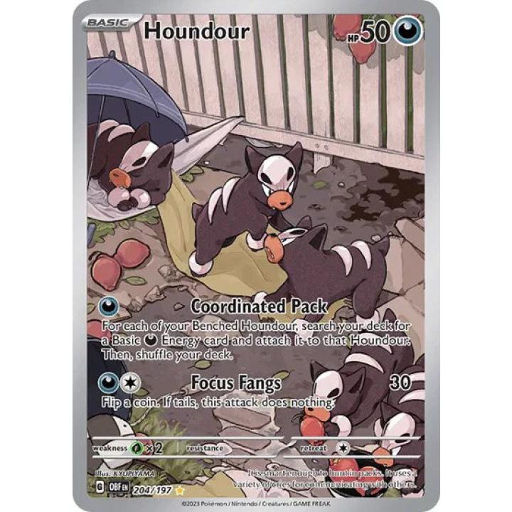 Houndour 204/197 - Obsidian Flames - Holofoil