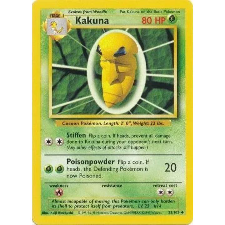 Kakuna 33/102 - Base Set (Unlimited) - Normal