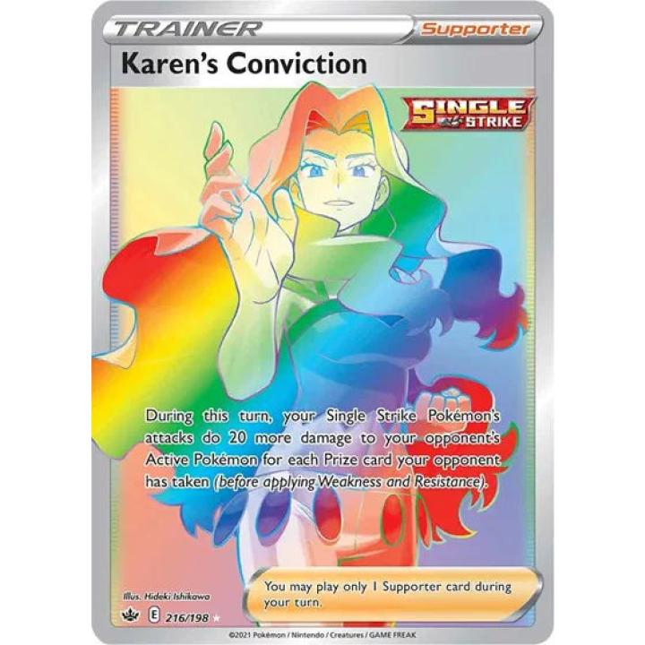 Karen's Conviction 216/198 - Chilling Reign - Holofoil