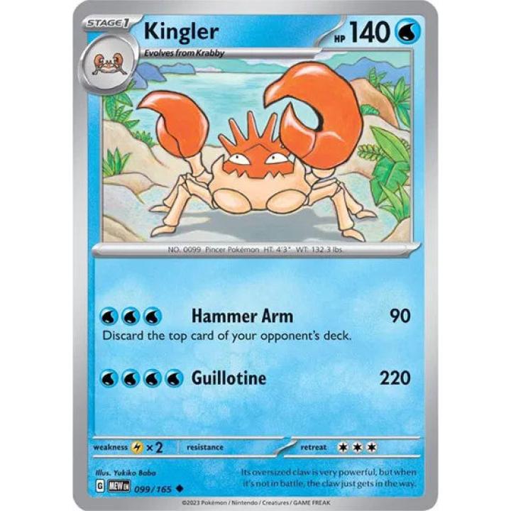 Kingler 099/165 - Scarlet & Violet 151 - Reverse Holofoil