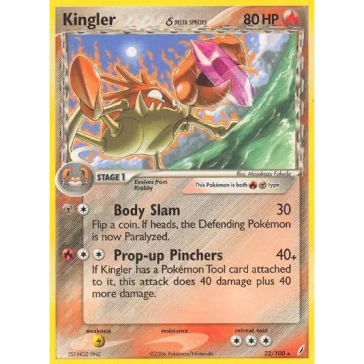 Kingler 22/100 - EX Crystal Guardians - Normal