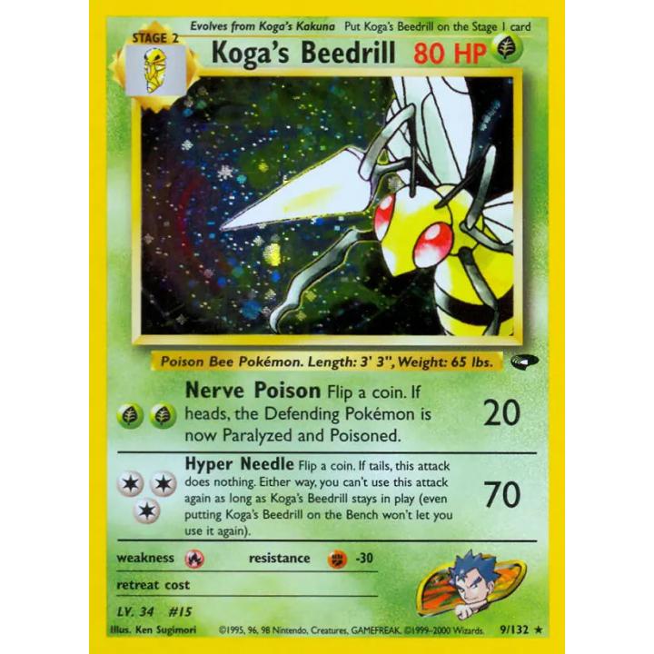 Koga's Beedrill 9/132 - Gym Challenge (Unlimited) - Holofoil