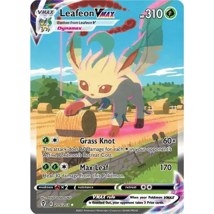 Leafeon VMAX 205/203 - Evolving Skies - Holofoil