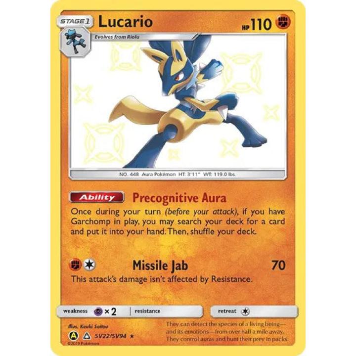 Lucario SV22/SV94  - Hidden Fates: Shiny Vault - Holofoil