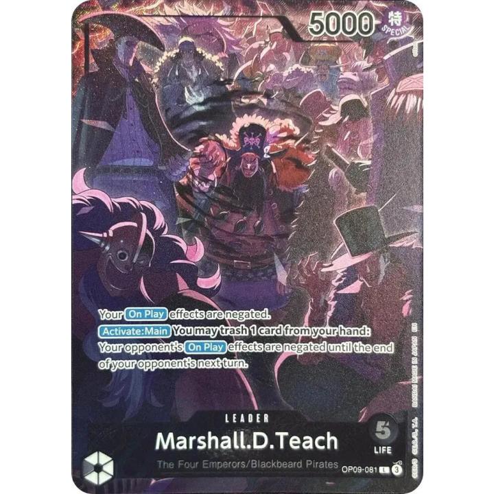 Marshall.D.Teach (2nd Anniversary Set) OP09-081 - Promotion Cards - Foil