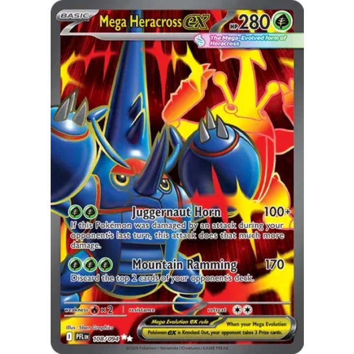 Mega Heracross ex 108/094 - Phantasmal Flames - Holofoil