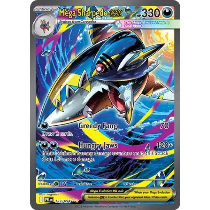 Mega Sharpedo ex 127/094 - Phantasmal Flames - Holofoil