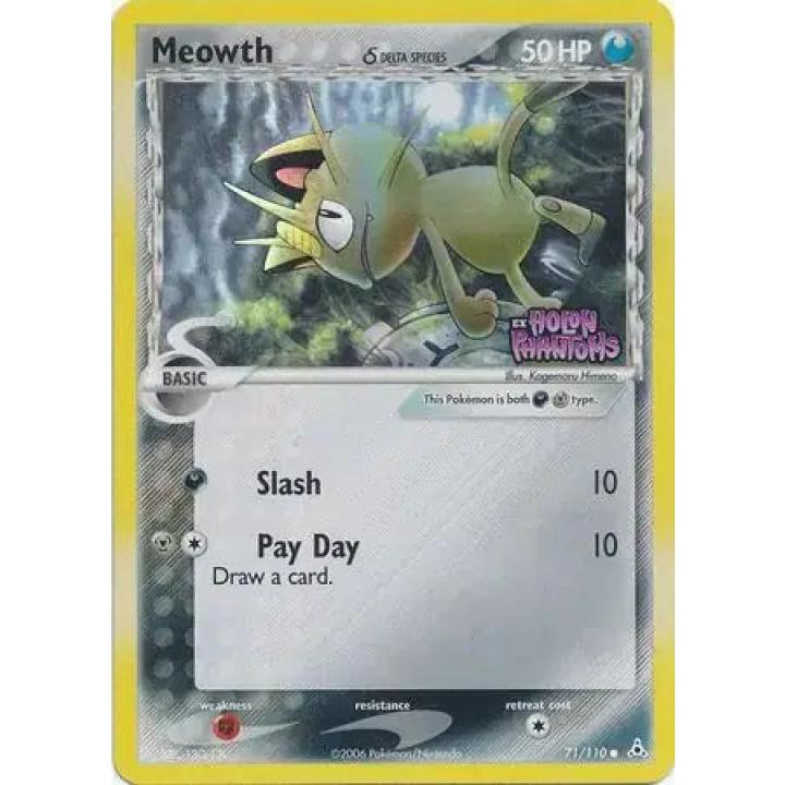 Meowth 71/110 - EX Holon Phantoms - Reverse Holofoil