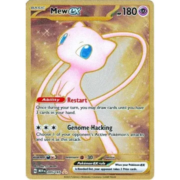 Mew ex 205/165 - Scarlet & Violet Promo - Holofoil (Metal Card)