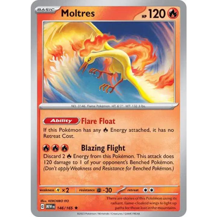 Moltres 146/165 - Scarlet & Violet 151 - Reverse Holofoil