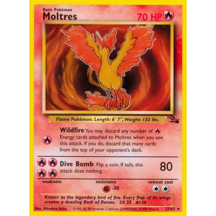 Moltres 27/62 - Fossil (Unlimited) - Normal