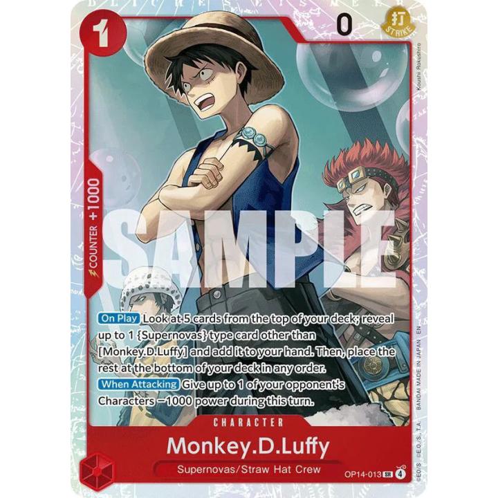 Monkey.D.Luffy OP14-013 - The Azure Sea's Seven - Foil