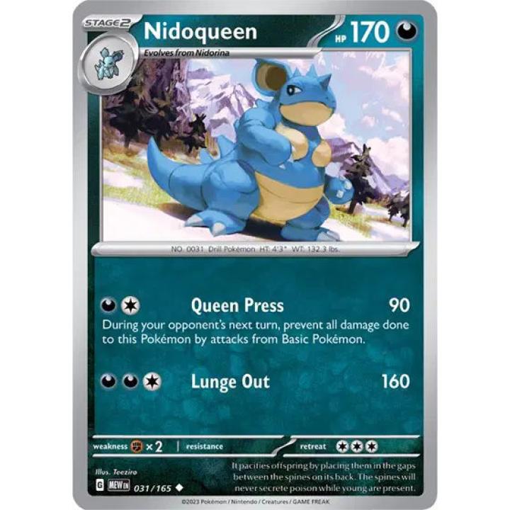 Nidoqueen 031/165 - Scarlet & Violet 151 - Reverse Holofoil