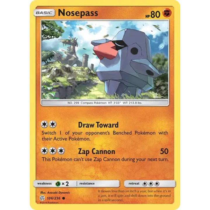Nosepass 106/236 - Cosmic Eclipse - Reverse Holofoil