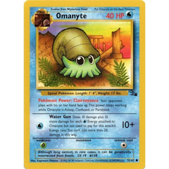 Omanyte 52/62 - Fossil (Unlimited) - Normal - Near Mint