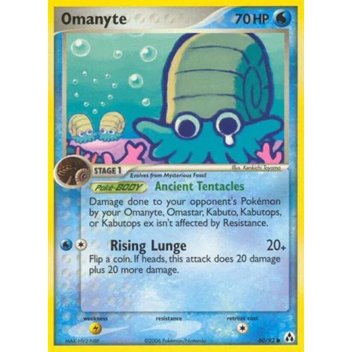 Omanyte 60/92 - EX Legend Maker - Reverse Holofoil