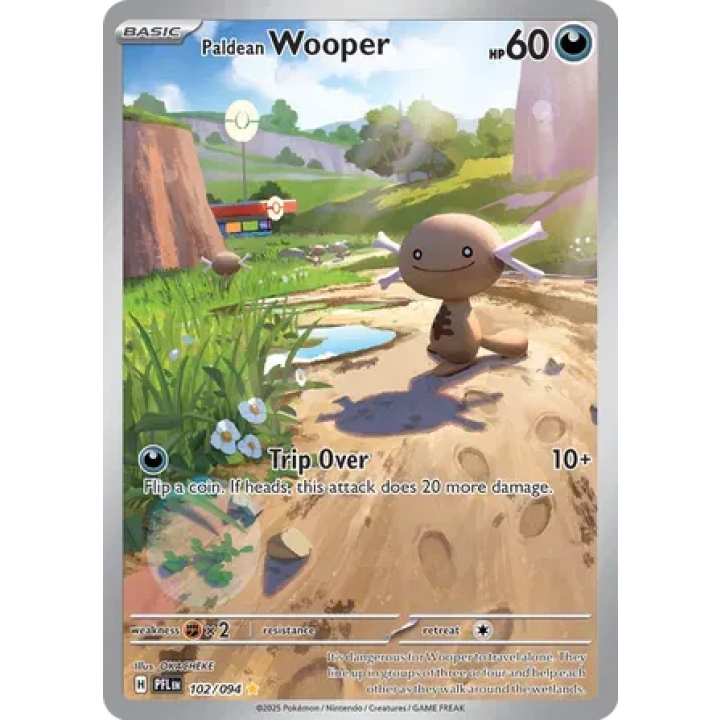 Paldean Wooper 102/094 - Phantasmal Flames - Holofoil