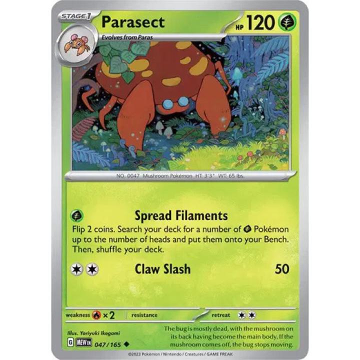 Parasect 047/165 - Scarlet & Violet 151 - Reverse Holofoil