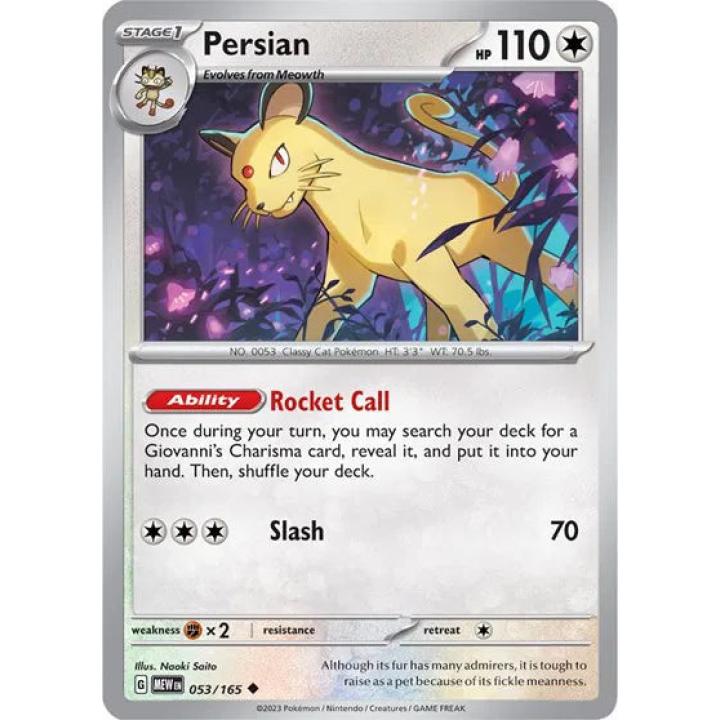 Persian 053/165 - Scarlet & Violet 151 - Normal