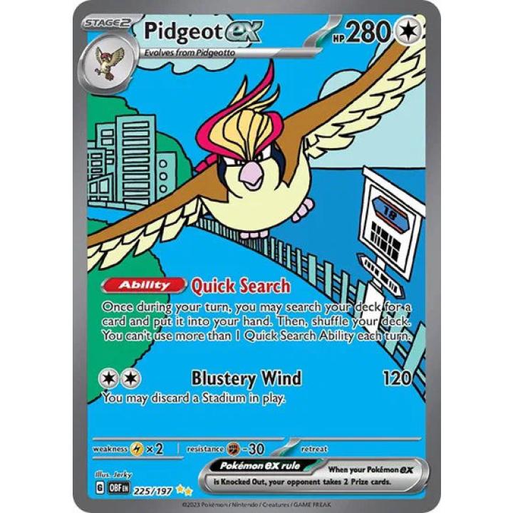 Pidgeot ex 225/197 - Obsidian Flames - Holofoil