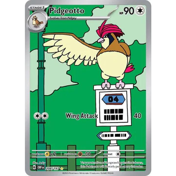 Pidgeotto 208/197 - Obsidian Flames - Holofoil