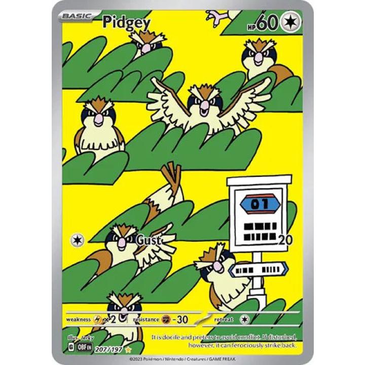 Pidgey 207/197 - Obsidian Flames - Holofoil