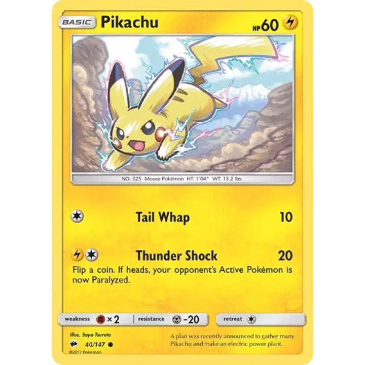 Pikachu 40/147 - Burning Shadows - Normal