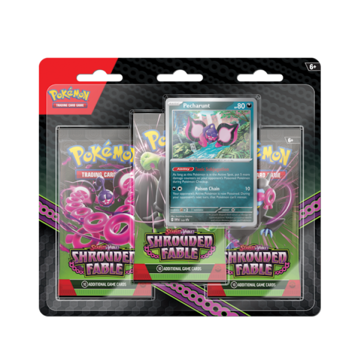 Pokémon Shrouded Fable: 3-Pack Blister - Pecharunt