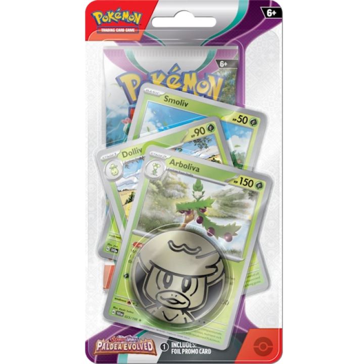 Pokémon Paldea Evolved: Premium Checklane Blister - Arboliva