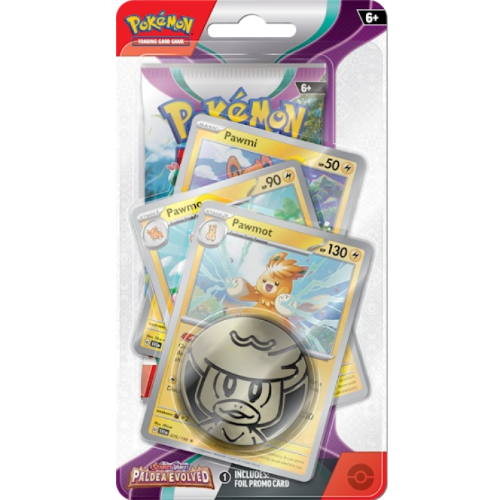 Pokémon Paldea Evolved: Premium Checklane Blister - Pawmot