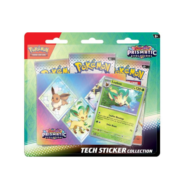 Pokémon Prismatic Evolutions: Leafeon Tech Sticker Collection