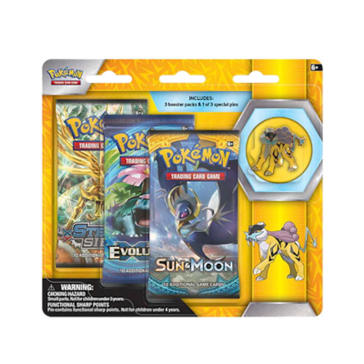 Pokémon Raikou: Pin 3-Pack Blister