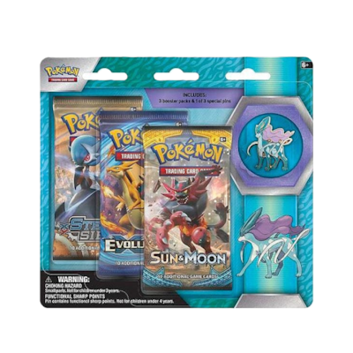 Pokémon Suicune: Pin 3-Pack Blister